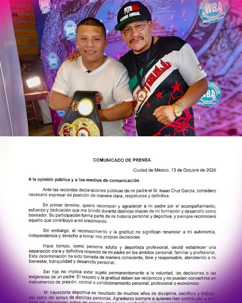 Isaac Pitbull Cruz anuncia su separacion con su padre